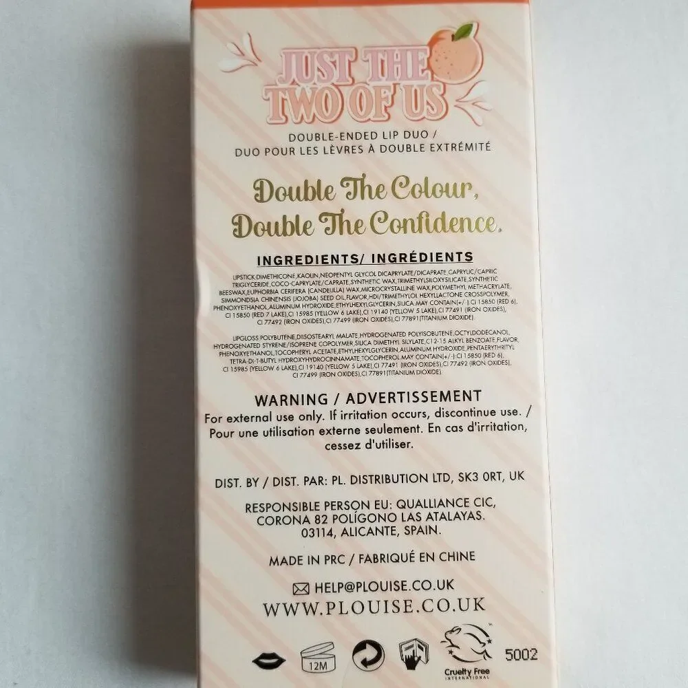 P.Louise - Just The Two Of Us Double Ended Lipstick - Sweet Peach & Peac…